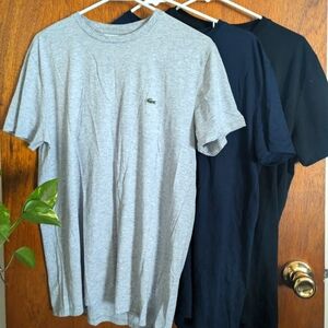 Three Lacoste Pima Tees